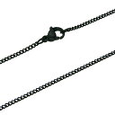 ポイント10倍【cenote】ステンレス チェーン メンズ【c0603】1mm幅 キヘイ 喜平 シンプル ブラック 黒 ネックレス 送料無料
