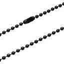 ポイント10倍【cenote】ステンレス チェーン メンズ【c0609】2.5mm幅 ボールチェーン シンプル ブラック 黒 ネックレス 送料無料