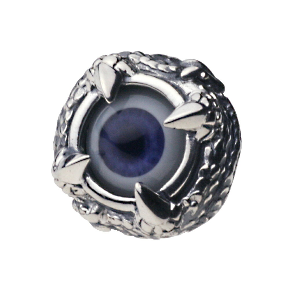 【セノーテ】 cenote-z-e0410 義眼スネーク ピアス シルバー925 シルバーアクセサリー 純銀 925 ドールアイピアス 青い瞳ピアス モンスターアイ ドラゴンクロー クトゥルフ 魔眼 オッドアイ 邪眼 ホラーアクセサリー ゴシックアクセ ファンタジーモチーフ