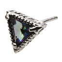 【cenote】シルバー925 ピアス メンズ【e0501】デルタ アラベスク 唐草 ミスティッククォーツ silver925 スタッドピアス 片耳 キャッチ付...