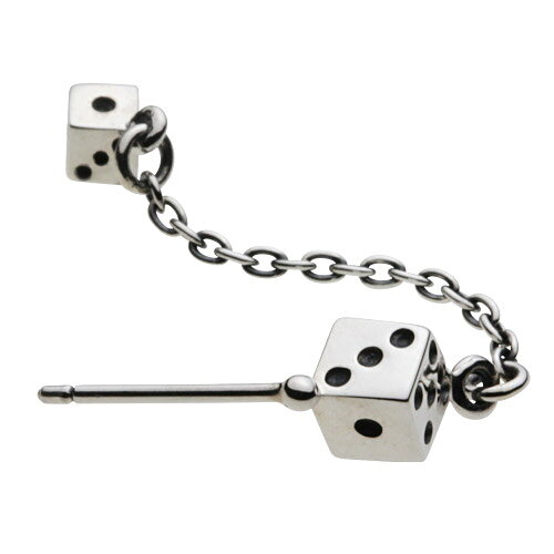 【セノーテ】 cenote-e0351 チェーン ダイス ピアス シルバー925 シルバーアクセサ...