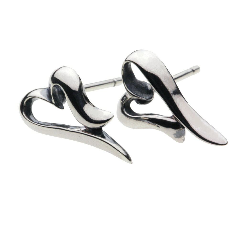 【cenote】シルバー925 ピアス メンズ【z-e0364】オープンハート シンプル 左右セット silver925 スタッドピアス 両耳 キャッチ付き 送料無料