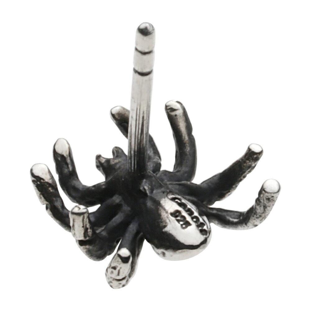 【セノーテ】 cenote-z-e0374 スパイダー ピアス シルバー925 シルバーアクセサリー 純銀 925 蜘蛛ピアス くもピアス クモピアス スパイダーピアス 昆虫モチーフ アニマルモチーフ ゴシックアクセサリー ホラーアクセサリー 個性的 デザインピアスの商品画像 3