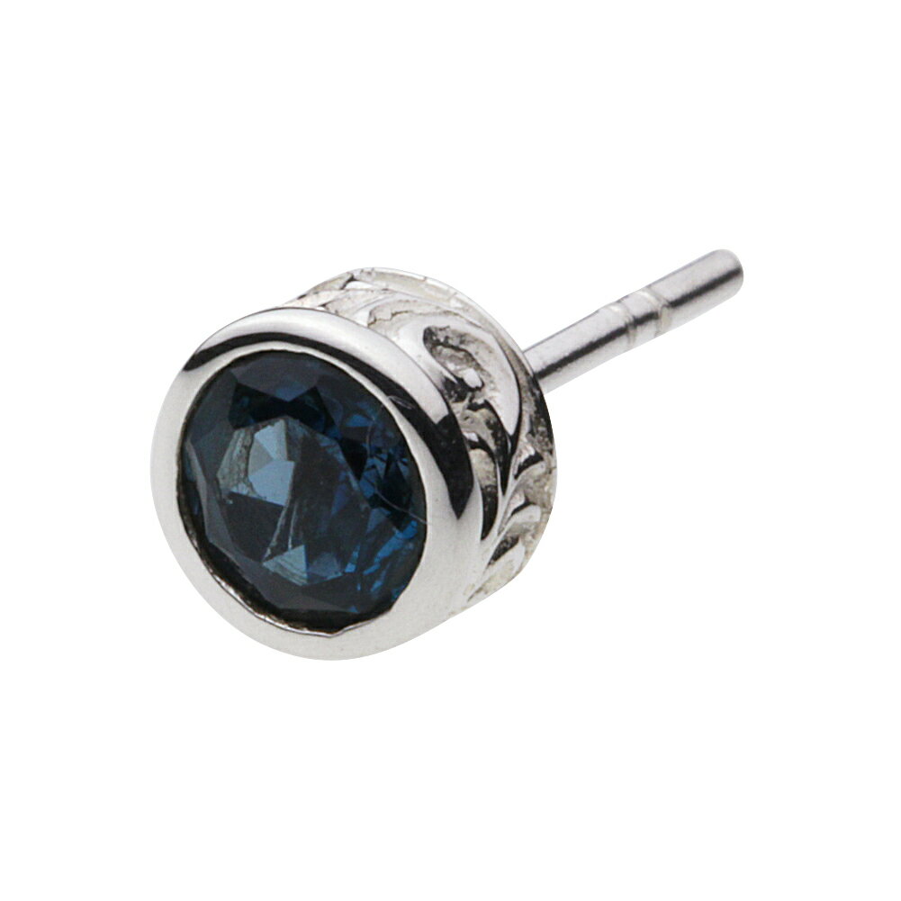 Rakuten - 【セノーテ】 cenote-e0523 ストーン 唐草ピアス ロンドンブルートパーズ シルバー925 シルバーアクセサリー 純銀 925 ピアス ロンドンブルートパーズ 天然石 スタッドピアス ホワイト仕上げ 高級感 青い宝石 シンプル 上品 華やか エレガント スタッド