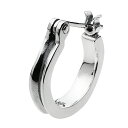 【cenote】シルバー925 ピアス メンズ【e0618】デント ウェーブ アシンメトリー 細め silver925 フープピアス 片耳 送料無料