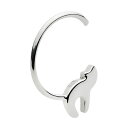 【cenote】シルバー925 ピアス メンズ【z-e0623】猫背 猫 ねこ 無地 シンプル silver925 フックピアス 片耳 送料無料