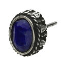 【cenote】シルバー925 ピアス メンズ【z-e0634】聖杯 ゴシック ラピスラズリ silver925 スタッドピアス 片耳 キャッチ付き 送料無料
