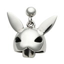 【cenote】シルバー925 ピアス メンズ【z-e0638】うさぎ ウサギ スカル ベル silver925 スタッドピアス 片耳 キャッチ付き 送料無料
