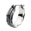 【cenote】シルバー925 ピアス メンズ【z-e0642】フェザー 羽根 ネイティブ インディアンジュエリー silver925 フープピアス 片耳 送料無料