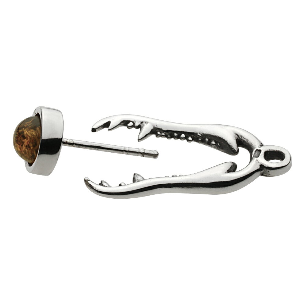 【セノーテ】 cenote-z-e0673 ギラファノコギリクワガタ ピアス アンバー シルバー925 シルバーアクセサリー 純銀 925 ギラファクワガタ 昆虫モチーフ クワガタムシ 甲虫 大顎 デザイン 個性的 ワイルド ユニーク インパクト 独創的 おしゃれ プレゼントの商品画像 3