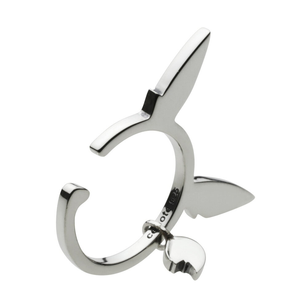 Rakuten - 【セノーテ】 cenote-e2095 ラビット フェイス テール スイング ビッグ イヤーカフ シルバー925 シルバーアクセサリー 純銀 925 うさぎ ウサギ ラビット 動物モチーフ かわいい シルエット 耳長 ピョンぴょん チャーム 揺れる 耳飾り 個性的 シンプル