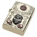 【cenote】ブラス オイルライター メンズ【z-s0027】スカル メキシカン シュガースカル 真鍮 ライターケース ZIPPO ジッポ 送料無料