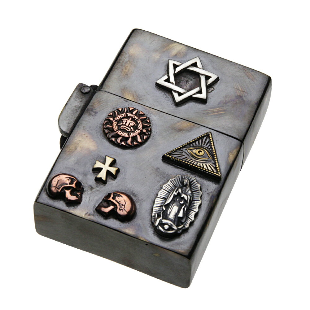 【cenote】ブラス オイルライター メンズ【s0046】六芒星 メキシカン プロビデンスの目 真鍮 ライター..