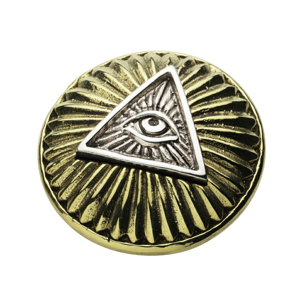 【cenote】シルバー925 コンチョボタン メンズ【s0068】プロビデンスの目 フリーメイソン silver925 カスタムパーツ コンチョ 送料無料