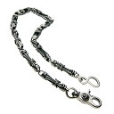 【cenote】シルバー925 ウォレットチェーン メンズ【z-s0112】唐草 クロス ゴシック オニキス silver925 キーホルダー キーチェーン 送...