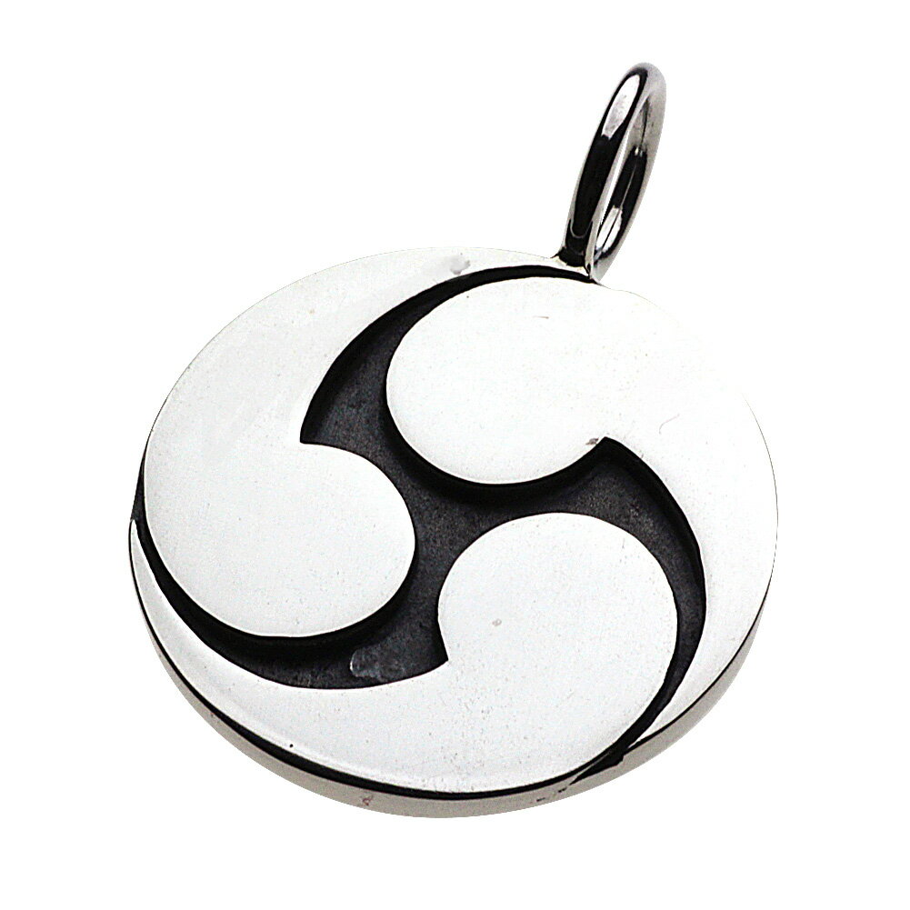 【cenote】シルバー925 ペンダント メンズ【z-p0213】家紋 山本勘助 三つ巴 武将 silver925 ネックレス ペンダントトップ 送料無料