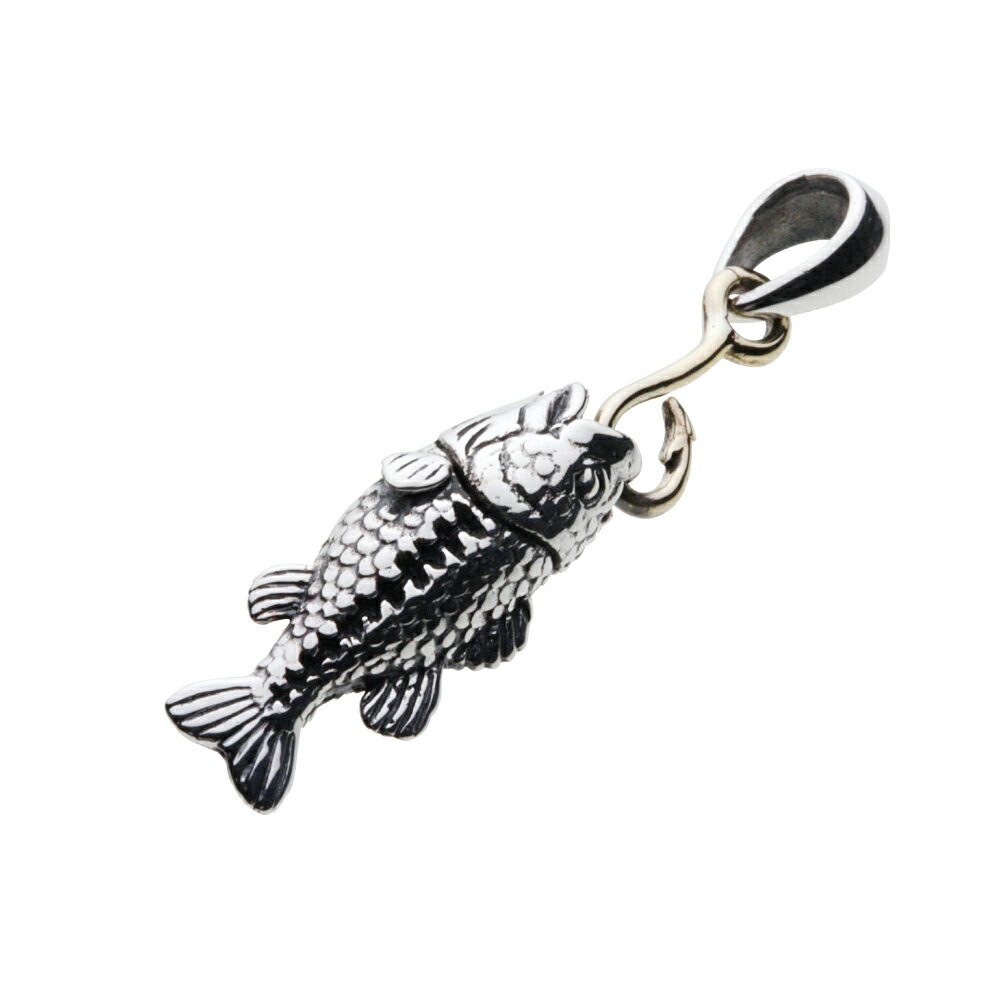 Rakuten - 【セノーテ】 cenote-z-p0730 ブラックバス 一本釣り ペンダント シルバー925 シルバーアクセサリー 純銀 925 ペンダント ブラックバス 釣り フィッシング ルアー バスフィッシング シルバーアクセ アウトドア 魚モチーフ 釣り好き ギフト アングラー