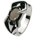 【cenote】シルバー925 リング メンズ【z-r0248】ファング スタイリッシュ カジュアル スモーキークォーツ silver925 指輪 送料無料