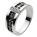 ポイント10倍【cenote】シルバー925 リング メンズ【z-r0471】百合の紋章 リリーフラダリ ユリ ジルコニア silver925 指輪 送料無料