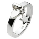 【cenote】シルバー925 リング メンズ【r0474】ハート 星 スター シンプル カジュアル silver925 指輪 送料無料