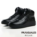 【1PIU1UGUALE3 RELAX/ウノピゥウノウグァーレトレ リラックス】MIDDLE CUT LOGO SNEAKERS / ミドルカットスニーカー /...