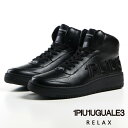 【1PIU1UGUALE3 RELAX/ウノピゥウノウグァーレトレ リラックス】MIDDLE CUT LOGO SNEAKERS / ミドルカットスニーカー / USX-23008【メンズ】