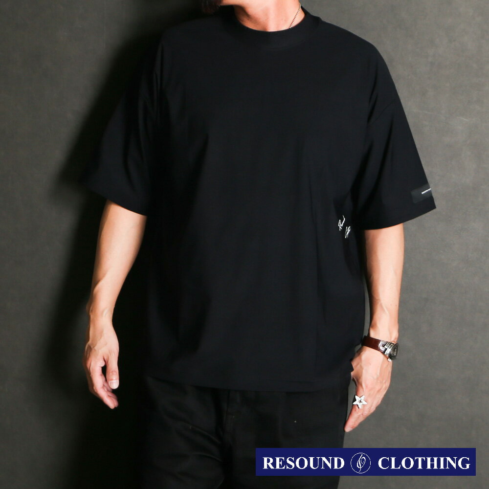 乐天商城 - 【RESOUND CLOTHING /リサウンドクロージング】SIDE RC OVER TEE - BLACK / オーバーサイズ ナイロンTシャツ / RC39-T-004【メンズ】【送料無料】