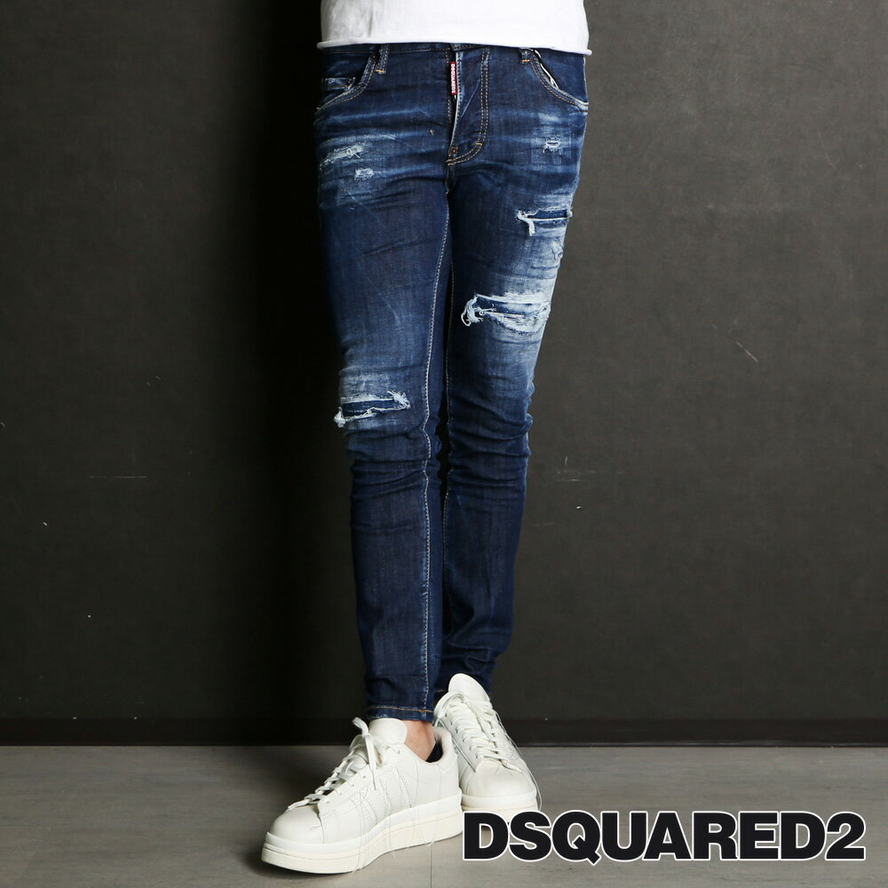 【DSQUARED2/ディースクエアード】Super Twinky Jean / スーパー トゥインキー ジーンズ / S71LB1258/S30789 / デニム / ダメージ / スキニー / ストレッチ 【メンズ】【送料無料】