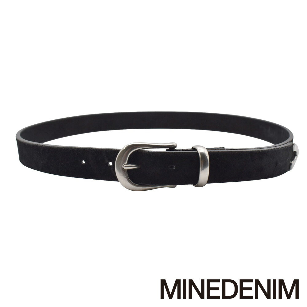 乐天商城 - 【MINEDENIM/マインデニム】Thick Velour Western Belt - BLK / LBT-018【メンズ】【送料無料】