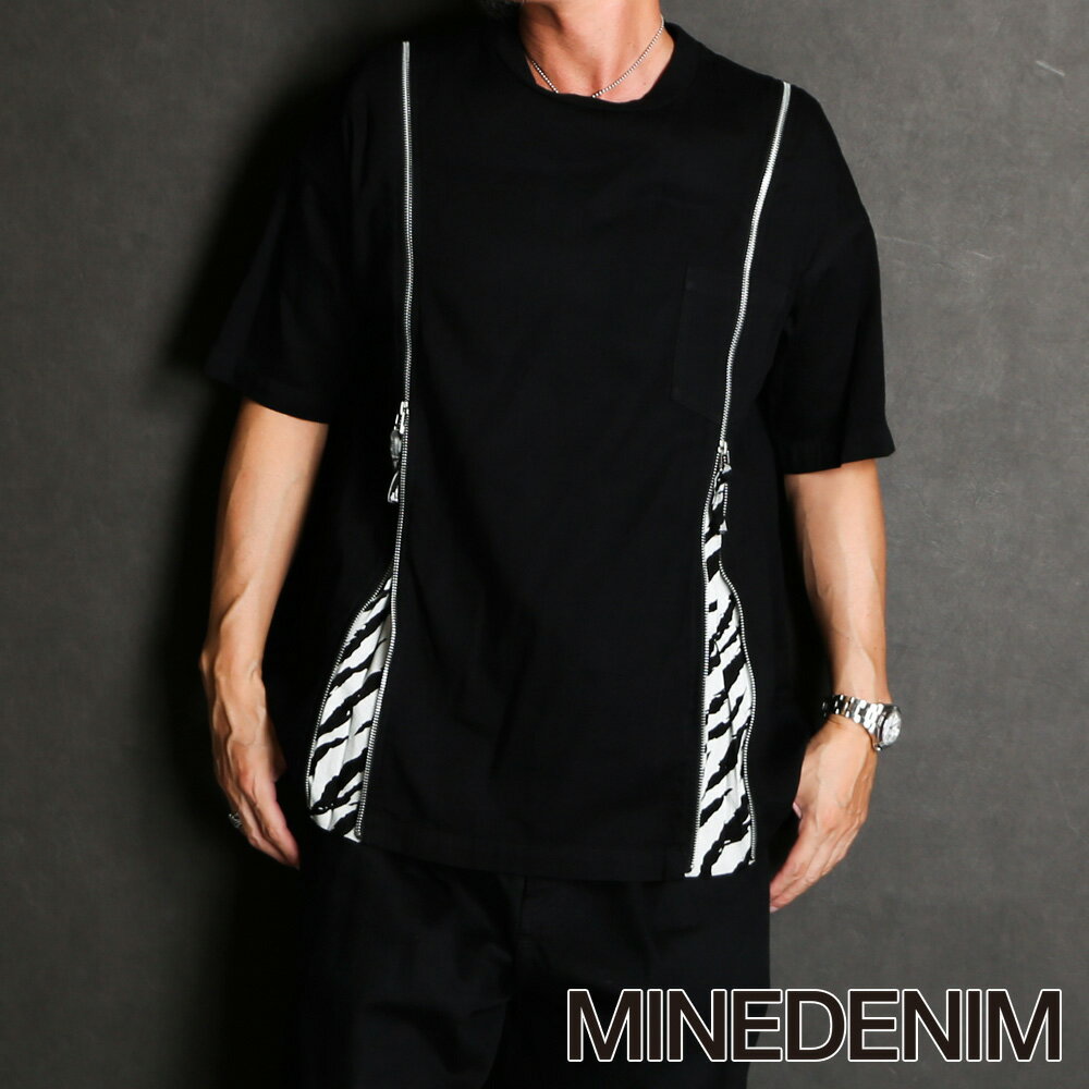 【MINEDENIM/マインデニム】OLD PARK×MINEDENIM / Zip Wide Denim T-SH / MND-23SSOP001-98【メンズ】【送料無料】