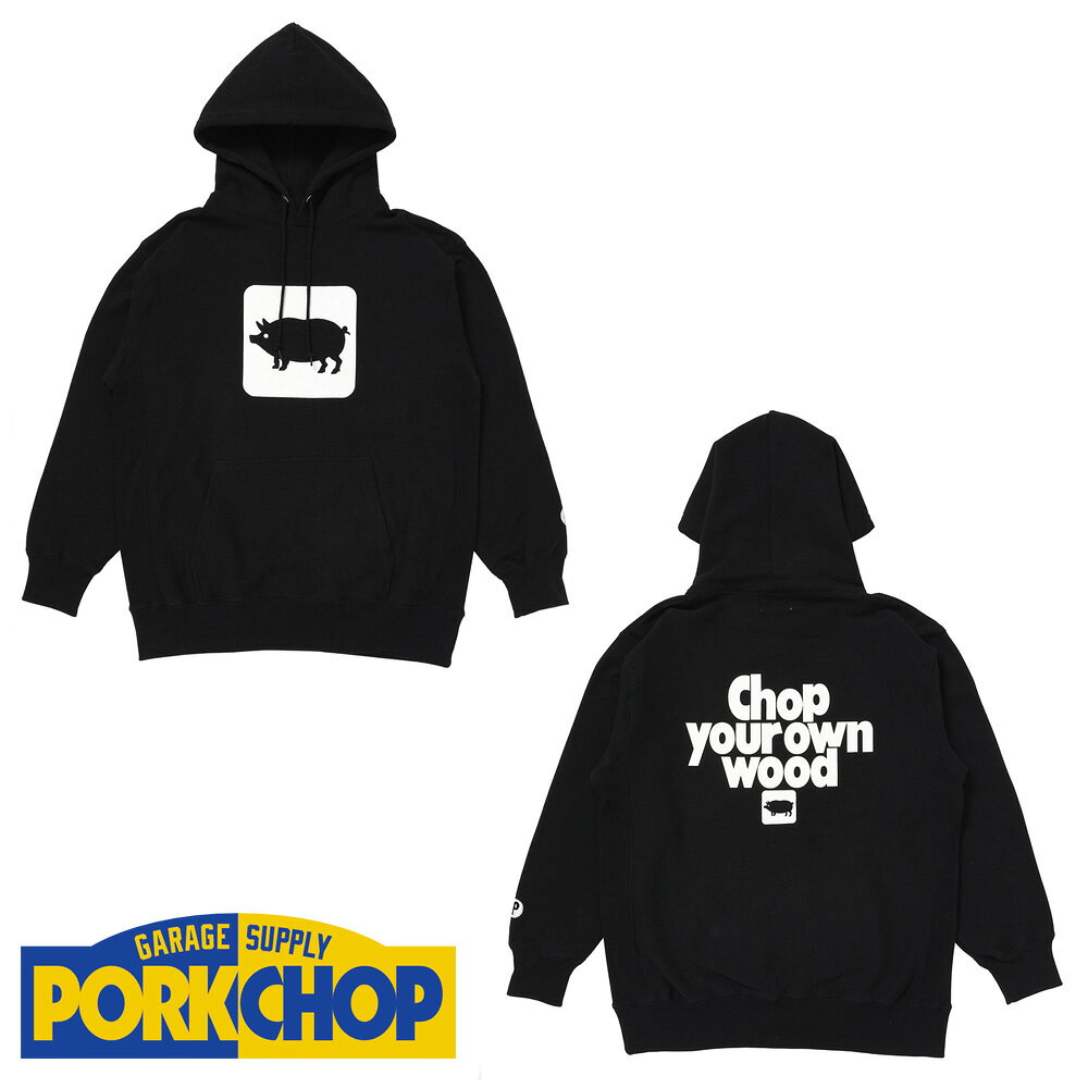 乐天商城 - 【PORKCHOP/ポークチョップ】CYOW HOODIE - BLACK / プルオーバーパーカー【送料代込み】【ユニセックス】
