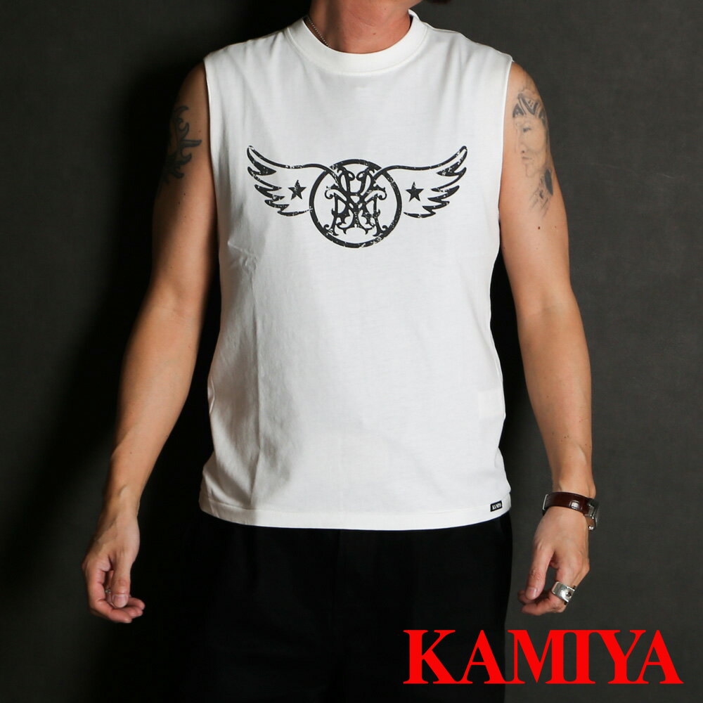 乐天商城 - 【KAMIYA/カミヤ】“AERO-KMY” Short N/S Tee T/C - WHITE / ノースリーブ Tシャツ / G16TS093【送料無料】