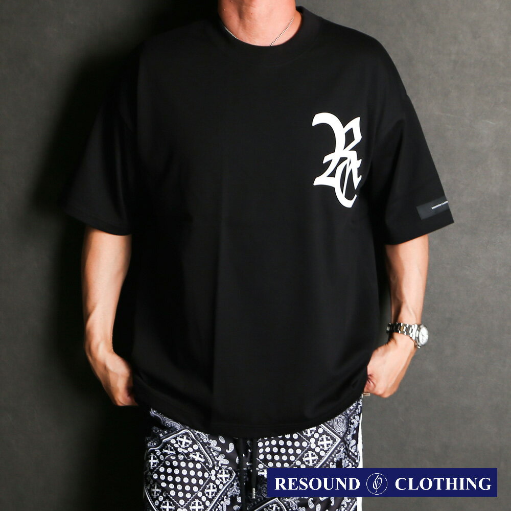乐天商城 - 【RESOUND CLOTHING /リサウンドクロージング】RC OVER TEE - BKWH / クルーネック Tシャツ / RC36-T-006【メンズ】【送料無料】