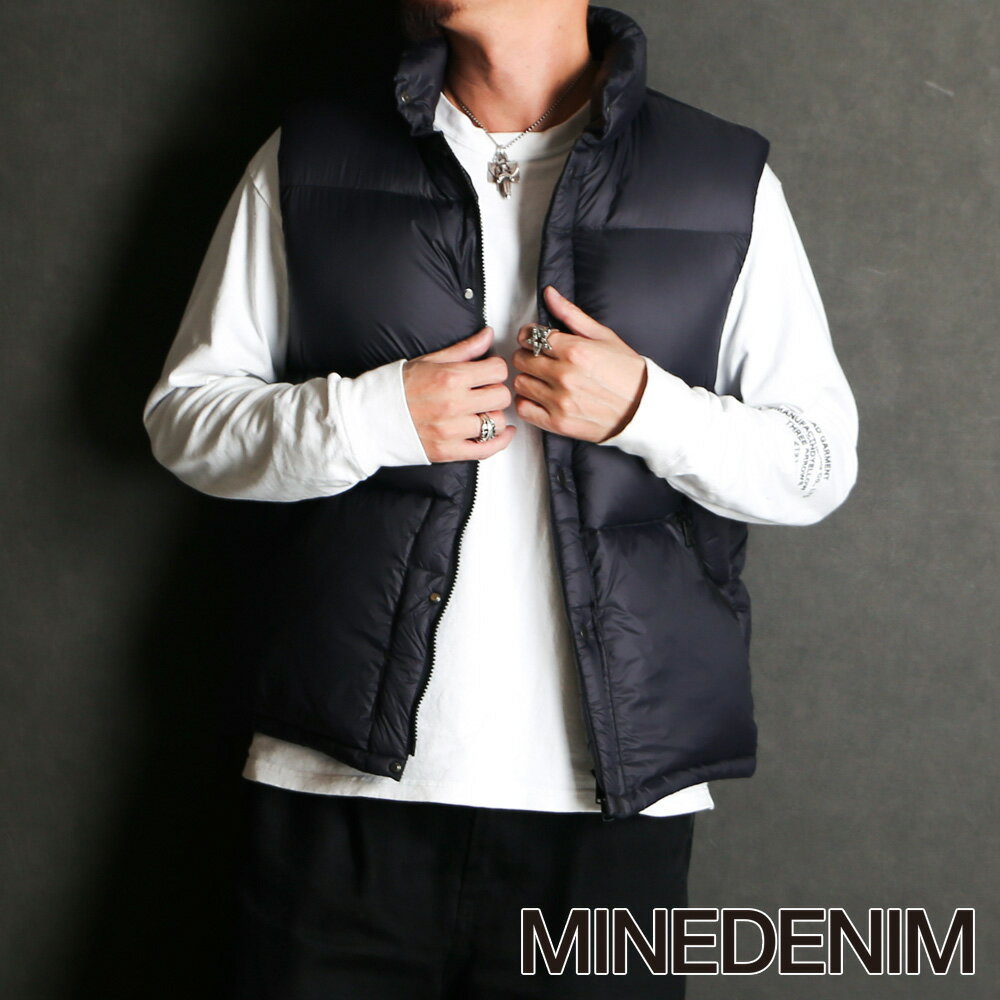 【MINEDENIM/マインデニム】MINEDENIM × nonnative / EXPLORER DOWN VEST NYLON MINI RIPSTOP WITH WINDSTOPPER®︎ / NN-V4752【メンズ】【送料無料】