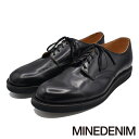 【MINEDENIM/マインデニム】Leather Officer Shoes - BLK / MGK-009【メンズ】【送料無料】