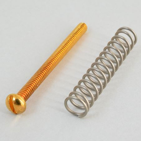 HB P/U height screws slotted head inch Gold (4) [商品番号 : 8637] スチール製のハムバッカー・ピックアップ・スクリューです。マイナスネジです。4本入。 ※この商品は在庫が無い場合、ご注文からお届けまでお時間を頂きます。ご迷惑をおかけしますが予めご了承下さい。 ※お急ぎの方はお手数ですが、納期をお問い合わせの上ご注文下さいませ。