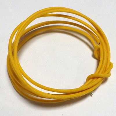 【メール便発送可！！】Montreux 《モントルー》 EXC Basic - USA Cloth Wire 1M Yellow - [商品番号 : 5113] 配線材