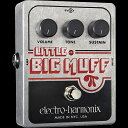 Overview Little Big MuffはBig Muffをダウンサイジングしたもので、スイートでヴァイオリンのようなサステインサウンドは小さくなっても変わりません。 しかしながら、70年代に発売されていたオリジナルのLittle Big Muffは、コントロールはトーンセレクターとボリュームのみで、Big Muffの完全なる小型版とは言えないものでした。 20数年を経て甦ったLittle Big Muffは、オリジナルBig Muff同様ボリューム、トーン、サステインコントロールを搭載。現行Big Muff OriginalのサウンドとロシアBig Muffの間に位置するような、クラシックな1970年Big Muffトーンです。 Specs True Bypass 寸法：91mm(W) x 118mm(D) x 50mm(H) 360g 電源：9Vバッテリー or 9V DCセンターマイナスアダプター JP9.6DC-200（別売） ※この商品は在庫が無い場合、ご注文からお届けまでお時間を頂きます。ご迷惑をおかけしますが予めご了承下さい。 ※お急ぎの方はお手数ですが、納期をお問い合わせの上ご注文下さいませ。