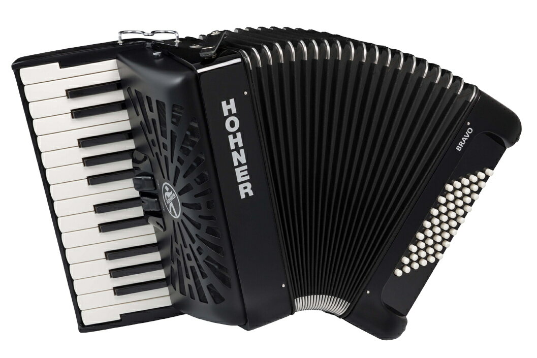 【送料無料】HOHNER ホーナー Bravo II 48 Black 黒 アコーディオン ピアノキー 