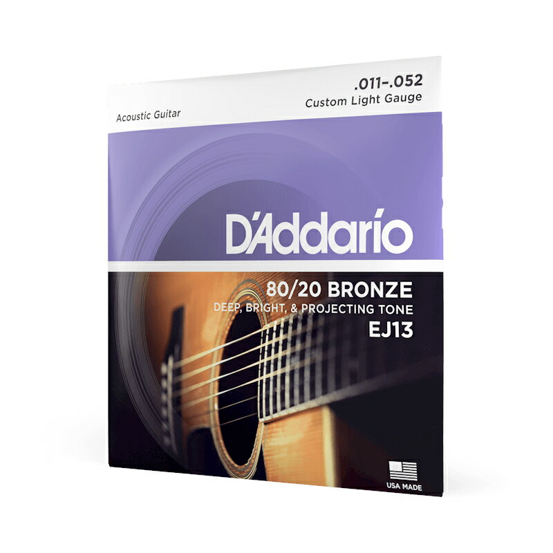 ڥ᡼ȯġD'Addario ꥪ EJ13 80/20 Bronze Wound Custom Light 11-52 ƥå [Daddario]֥󥺸֡饤