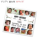 赤ちゃん誕生用 デコレーションプリント 大サイズ 写真12画面 文字入れ対応