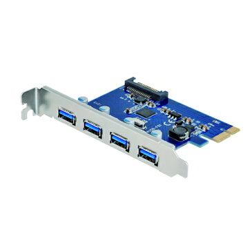 《送料無料》ポートを増やしタイ PCI Express×1接続 USB3.0×4ポート インターフェイスカード CENTURY/センチュリー［CIF-USB3P4FL］