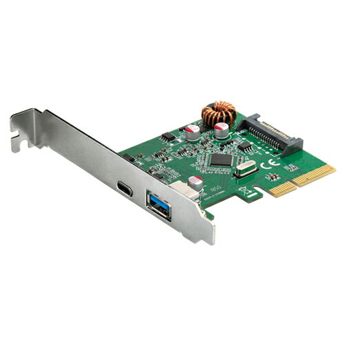 《送料無料》ポートを増やしタイ USB3.1 Gen2(Type-A×1 + Type-C×1) PCI Express×4 接続インターフェイスカード　 [CIF-U31AC2] 2