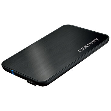 《送料無料》シンプルBOX2.5 USB3.1 Type-C 7mm CENTURY/センチュリー/ハードディスクケース[CSS25U31C-BK-7MM]