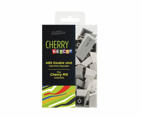 《送料無料》CHERRY MX軸 104英語キーボード用 2色成型カラーキーキャップ （Cubicプロファイル / Grey White カラー）［CK-104GW-C/E］