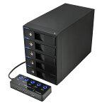 《送料無料》裸族のカプセルホテル 5Bay V2 /センチュリー/ハードディスクケース　[CRCH535U3ISC2］