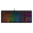 【中古/リワーク品】【30日保証】《送料無料》RACEN メンブレンゲーミングキーボードTKL(91キー)ブラック / USB接続 [ CRC-GMBKRGB0...