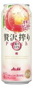 送料無料 アサヒ贅沢搾り桃500ml缶1ケース24本