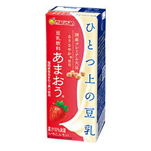 【送料無料】【佐川急便配送（沖縄県を除く）】マルサンアイ　ひとつ上の豆乳　あまおう　200mL　1ケース24本