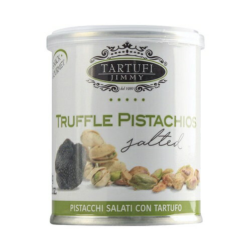 Tartufi Jimmy Truffle Pistachios Salted 殻付きピスタチオにサマートリュフ塩で風味をつけたグルメスナック。 口に入れると広がるトリュフの香り。 上質なおつまみとしてワインやウイスキーなどとお楽みいただけ...